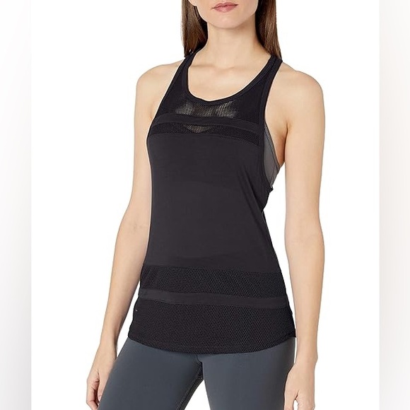 Alo Yoga Mesh Racerback Tank Top – Black – Size M/L - Picture 1 of 6